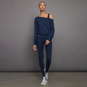 Women Stylish <b>Off</b> <b>Shoulder</b> Sweat Shirt Cozy <b>Long</b> <b>Sleeve</b> Pullover Cotton Blend Casual Loose Winter Fashion <b>Top</b> Private Label - Product Image 2