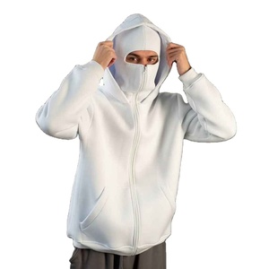 Sudadera con capucha y máscara facial diseñada para el clima frío que ofrece calidez, comodidad y una apariencia casual moderna y única. - Product Image 1