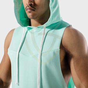 Ropa deportiva de invierno, sudadera sin mangas para gimnasio, camiseta sin mangas con corte tipo stringer, camisetas de tirantes para culturismo, sudaderas con capucha para gimnasio - Product Image 5