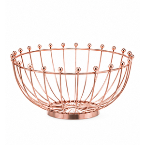 Gold Fruit <b>Basket</b> Modern Metal Wire Fruit Bowl Decorative Kitchen Countertop Storage <b>Basket</b> for <b>Bread</b> Vegetable Display - Product Image 5