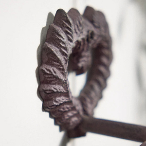 Isabelle <b>Black</b> <b>Heart</b> Towel Ring Hand Forged Towel Holders Wrought Iron Towel Ring Holders - Product Image 3