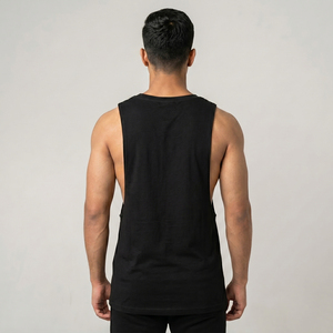เสื้อกล้ามออกกำลังกายผู้ชายปี 2025 ผ้าฝ้ายพีมาถักผสมใยไผ่ ระบายอากาศได้ดี กระชับรูปร่าง สำหรับยิม ฟิตเนส ลำลอง ไซส์ XXL OEM ผ้ายืดสแปนเด็กซ์ - Product Image 4