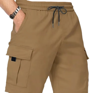 Custom Logo <b>Mens</b> 100% Cotton Mid Waist Cargo <b>Shorts</b> <b>Camouflage</b> Drawstring Belt Loops Side Pockets Casual Outdoor Utility <b>Shorts</b> - Product Image 1