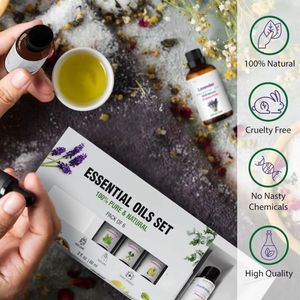 Pack 6 Pure <b>Essential</b> <b>Oil</b> <b>Set</b>-Cosmetic Grade Steam Distilled Lemon Grass Eucalyptus Frankincense Lavender Lemon Bulk Supply - Product Image 5