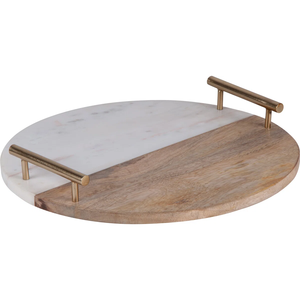 Bandeja de Servir de Madera Ecológica Hecha a Mano, de Alta Calidad y Duradera, con Diseño Clásico Pulido, Plato para Comida, para Uso en el Hogar, Cocina y Fiestas - Product Image 4