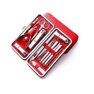 Set de Manicura Negro Mate, Kit de Pedicura de Acero Inoxidable Resistente, Cortaúñas y Tijeras Premium, Herramientas de Cuidado Personal con Estuche - Product Image 1