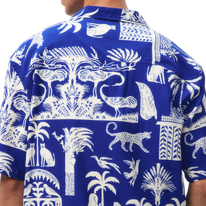 Camisa de Muselina de Manga Corta para Hombre, Corte Holgado, Ligera, Transpirable, Casual, con Botones al Frente, para Verano, Playa y Vacaciones - Product Image 4