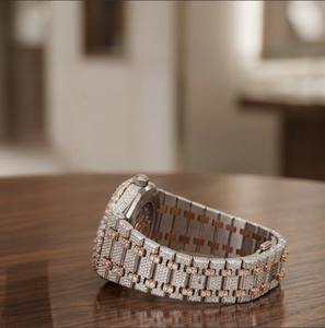 Montre de Luxe Homme Hip Hop VVS1 Moissanite Fantaisie Entièrement Sertie de Pierres Bracelet Acier Inoxydable Mouvement Quartz Montre Bestseller 2026 - Product Image 3