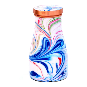Commande en gros de carafes à eau en cuivre classiques écologiques avec couvercle, 700 ml et 1000 ml, impressions personnalisées pour la maison et le bureau - Product Image 1