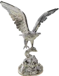 Arte de Metal inoxidable águila artesanía decoración del hogar estatua Museo Exposición ventana Exhibición Animal escultura - Product Image 1