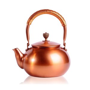Nouvelle Arrivée : Bouilloire à Thé Turque en Cuivre avec Poignée pour Cuisinière, Idéale pour la Maison, les Fêtes et le Service du Café et du Thé - Product Image 1