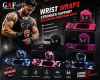 Muñequera Deportiva GAF Transpirable con Almohadilla de EVA Antideslizante y Resistente, Soporte para Levantamiento de Pesas, Entrenamiento en Gimnasio y Barra
