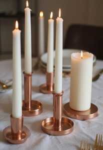 Modern Matte <b>Black</b> Metal <b>Candelabra</b> Circular Design Home Decoration Candle Holder Set - Product Image 5