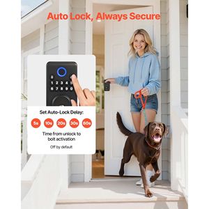 Serratura Intelligente con Design Innovativo Easy-Grip, Ingresso Senza Chiave, Codici Utente Personalizzabili, Blocco Automatico con Chiave e Funzione Deadbolt - Product Image 4