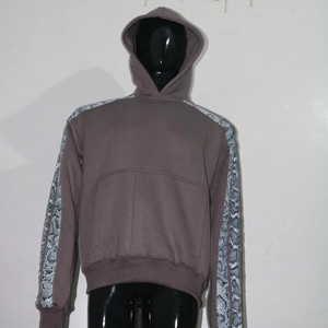 Sudadera con Capucha de Cuello Alto para Hombre, 100% Algodón, Estilo Vintage Urbano, Secado Rápido y Transpirable - Product Image 1