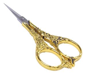 กรรไกรตัดเย็บสแตนเลสสตีลสีเงินสุดหรู ทำมือ สำหรับงานโปรโมชั่น สลักลายสไตล์โบราณ ของขวัญงานฝีมือแบบวินเทจ - Product Image 5