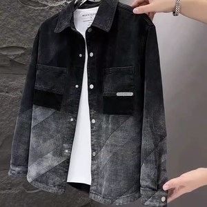 Chaqueta Vaquera de Corte Regular, Mezcla de Poliéster y Algodón, Prenda Exterior Informal, Duradera y Cómoda - Product Image 2