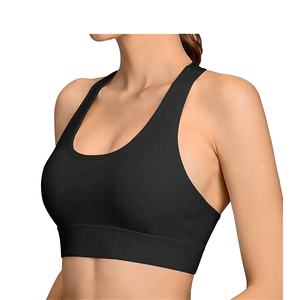 ที่กําหนดเองขายส่งรุ่นใหม่สแปนเด็กซ์โยคะแห้งเร็วพืชยอดนิยมแฟชั่นขนาดบวกที่ใช้งานแรงกระแทกสูงรวบรวมเซ็กซี่ผู้หญิงกีฬาเสื้อ - Product Image 1