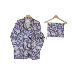 Nueva Colección de Pijamas de Algodón 100% para Mujer, Manga Larga, Cuello en V, Conjunto de Pijama para Dormir, Ideal para la Playa y Vacaciones - Product Image 2