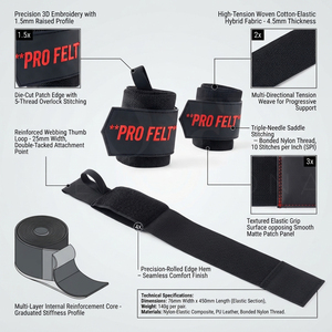 Attelles de poignet de qualité supérieure pour la musculation, support réglable pour l'entraînement en salle, la force athlétique et le fitness, attelles de poignet sur mesure - Product Image 2