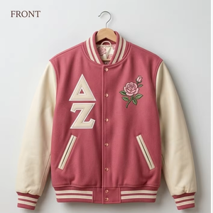 Delta Zeta Lettermen Jacket Vintage Bomber Jacket Varsity Jacket Sorority Greek <b>Line</b> jacket Greek Jackets Lettermen <b>Coat</b> - Product Image 5