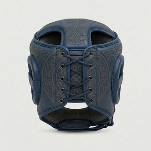 Équipement de protection pour adultes, protège-tête unisexe tendance, protège-tête de boxe, vert, marron, motif géométrique, matériau PU, léger - Product Image 2