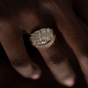 Anillo de Compromiso/Boda Vintage de Oro Amarillo de 14k con Diamante Cultivado en Laboratorio IGI/GIA, Unisex, Oro Blanco Fino, Ideal para Aniversarios y Fiestas - Product Image 1