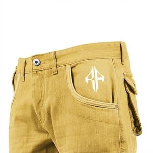 Pantalones Cortos de Mezclilla para Hombre, de Alta Calidad, con Estampado de Serigrafía, Estilo Jeans, de Pierna Ancha, Material Spandex/Poliéster - Product Image 5