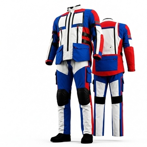 Traje de motocicleta de 3 capas para hombre, impermeable, de poliéster, protección para todas las estaciones, multicapa, para carreras de motocicleta - Product Image 4