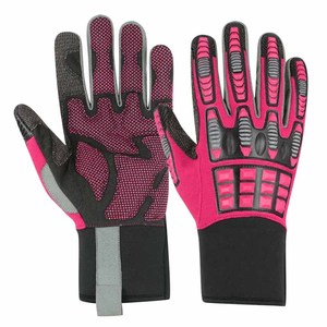 Guantes de Mecánico Resistentes al Calor, Antideslizantes, de Alta Resistencia, con Forro de Gel de Espuma de Cuero Sintético y Respaldo de Spandex con Espuma - Product Image 4