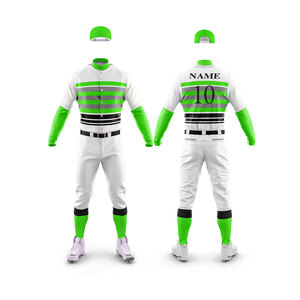 Ensemble uniforme de baseball personnalisé pour homme – Maillot et pantalon rayés blancs et turquoise, anti-humidité, toutes saisons, coupe ajustée - Product Image 2