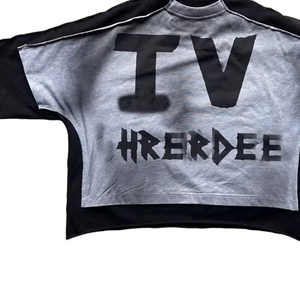 Camiseta Corta Oversize para Hombre, Manga Raglán, Ribete en Contraste, Estilo Urbano, Cuello Redondo, Jersey de Algodón, Logotipo Estampado en la Espalda - Product Image 6