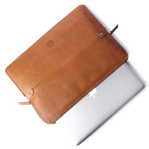 Housse pour ordinateur portable en cuir véritable, motif imprimé, personnalisable avec logo, pour voyages d'affaires, luxe - Product Image 2