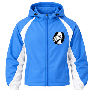Royal Blue White Hooded Tracksuit Set Full Zip Jacket <b>Straight</b> <b>Leg</b> <b>Pants</b> Custom Athletic Training Sportswear Two Piece Outfit - Product Image 5