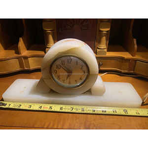 TCE Premium Electronic Quartz Art Deco Marble <b>Table</b> <b>Clock</b> for Interior Decoration Stylish Desk Timepiece for Home and Office - Product Image 5