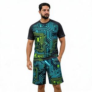 Ensemble décontracté été chemise et short, taille personnalisée, design léger - Product Image 1