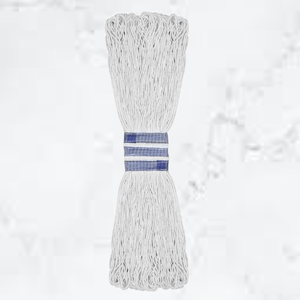 KSR Multi Ply Cotton Yarn Cotton <b>Mop</b> Head Replacement with 3 Top 1" Blue Bands Looped End Design - Product Image 3