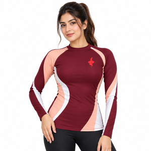 <b>Women</b> <b>Rash</b> <b>Guard</b> Breathable Long Sleeve Sportswear Quick Dry Athletic Shirt Moisture Wicking Performance Top <b>for</b> Surfing - Product Image 1