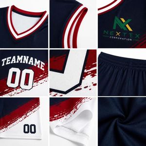 Conjunto de Uniforme de Baloncesto Personalizado para Hombre con Diseño de Pinceladas, Camiseta de Malla Sublimada y Pantalones Cortos, Ropa Deportiva para Equipo, Kit de Equipamiento para Juego, Venta OEM Profesional - Product Image 6