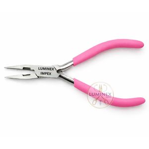 Pince à bec long rose avec poignée à chaîne et coupe-fil, outil de fabrication de bijoux pour femmes, en acier inoxydable, pour couper le fil et perler - Product Image 1