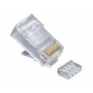 RJ45 pha lê đầu Cat6/CAT5E Keystone Jack 8P8C 1U 3U mạ vàng thông qua lỗ nối che chắn trong suốt mạng cắm - Product Image 6