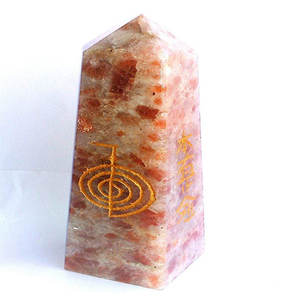 Torre de Piedra del Sol con Punta, Varita de Cristal Curativo, Ideal para Sanación con Reiki - Product Image 1