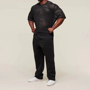 New Mesh Oversized Men T-Shirt Anti- Custom Made Black Men's Sport T-Shirt - Product Image 4