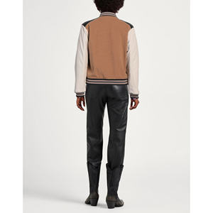 Conçu sur mesure hommes de haute qualité en cuir de laine Varsity Letterman veste 100% coton Style de la rue col montant broderie avant - Product Image 3