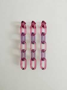 Sculpture murale en chaîne d'acrylique, dégradé rose, géométrique abstrait, décoration d'intérieur, art contemporain pour salon, à suspendre - Product Image 4