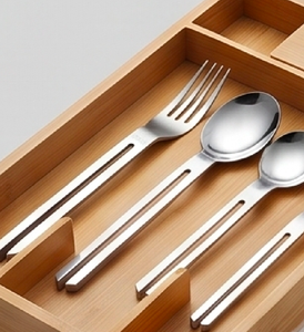 Elegante Juego de Cubiertos de Acero Inoxidable Plateado con Cubiertos Metálicos Planos, Perfecto para el Hogar, Restaurantes, Bodas y Cocina - Product Image 6