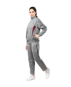 Most Demanding Reinforced <b>Stitched</b> Women's Stand Collar Zipper Closure Polyester Made Summer Wear Athletic Outdoor <b>Tracksuits</b> - Product Image 5