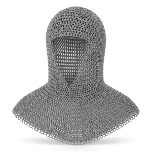 Capucha de Malla Metálica Medieval con Remaches, Armadura de Malla Metálica, Disfraz de Cosplay Renacentista - Product Image 2
