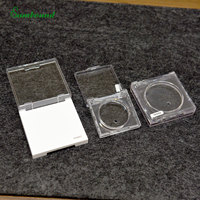 Boîtes de rangement transparentes personnalisées pour cosmétiques 5G, en plastique PET noir, pour fard à joues et illuminateur, fabrication OEM