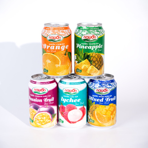 Nawon, venta al por mayor, jugo de arándanos enlatado, 330ml, bebida de fruta, fabricante de Vietnam, opciones de jugo de frutas secas, OEM ODM, muestra gratis - Product Image 1